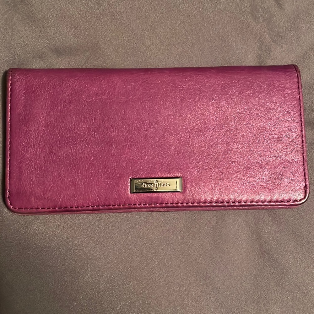 Cole Haan purple slim wallet
